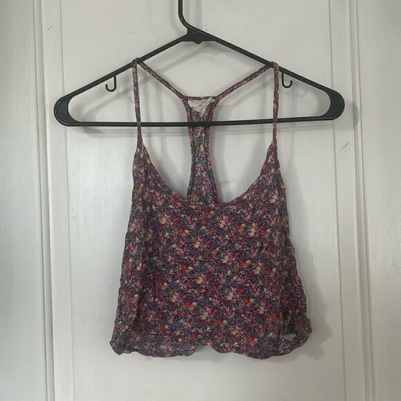 La hearts floral crop tank - Picture 1 of 4